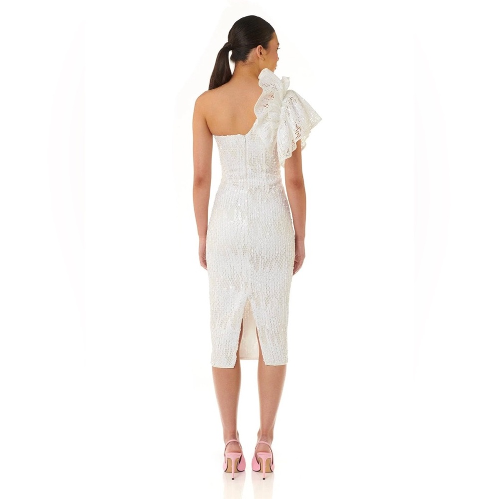 ELIYA THE LABEL 'Olivia' Sequin Midi Dress in White - Picture 4 of 9